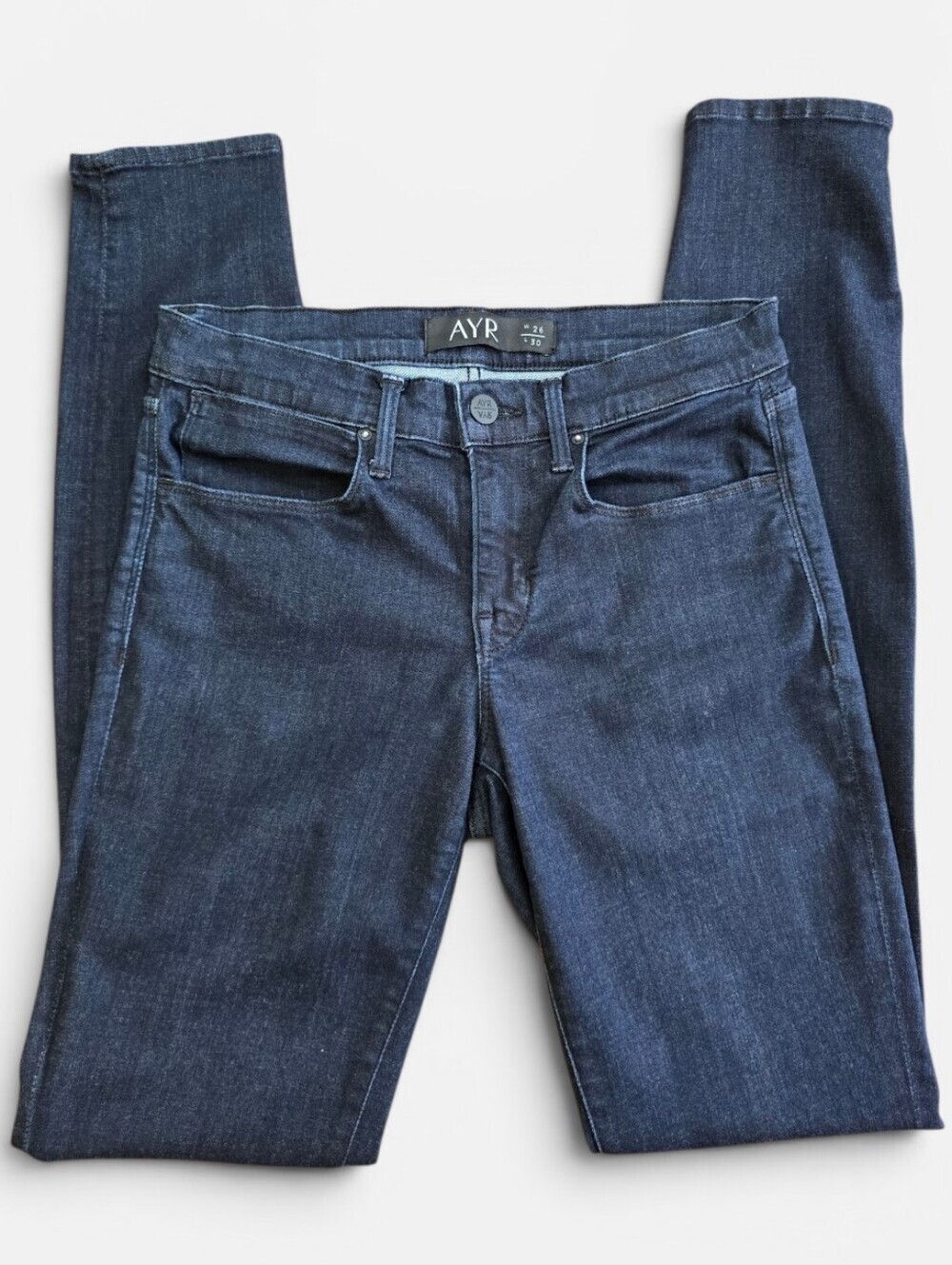 AYR The Skinny Women's Dark Wash Stretch Denim Jeans Size 26 Made in USA
